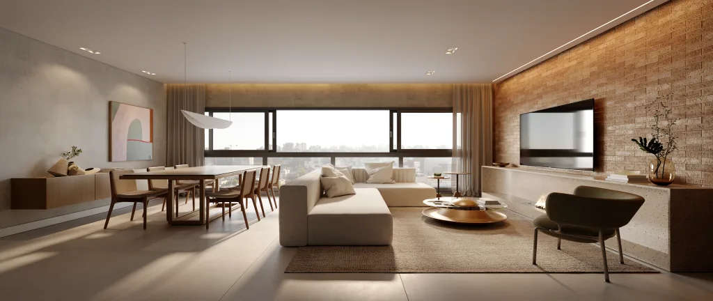 Living apto 129m²